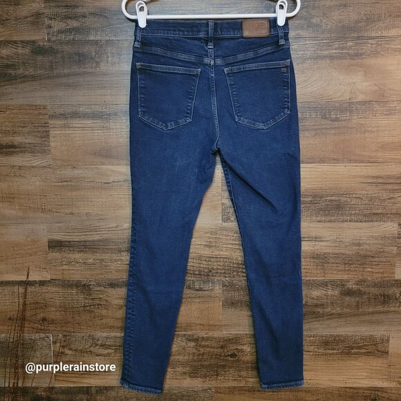 Madewell Jeans 28 Skinny 9" Mid Rise Woodland Wash MA938 Tummy Control Stretch - Picture 2 of 13